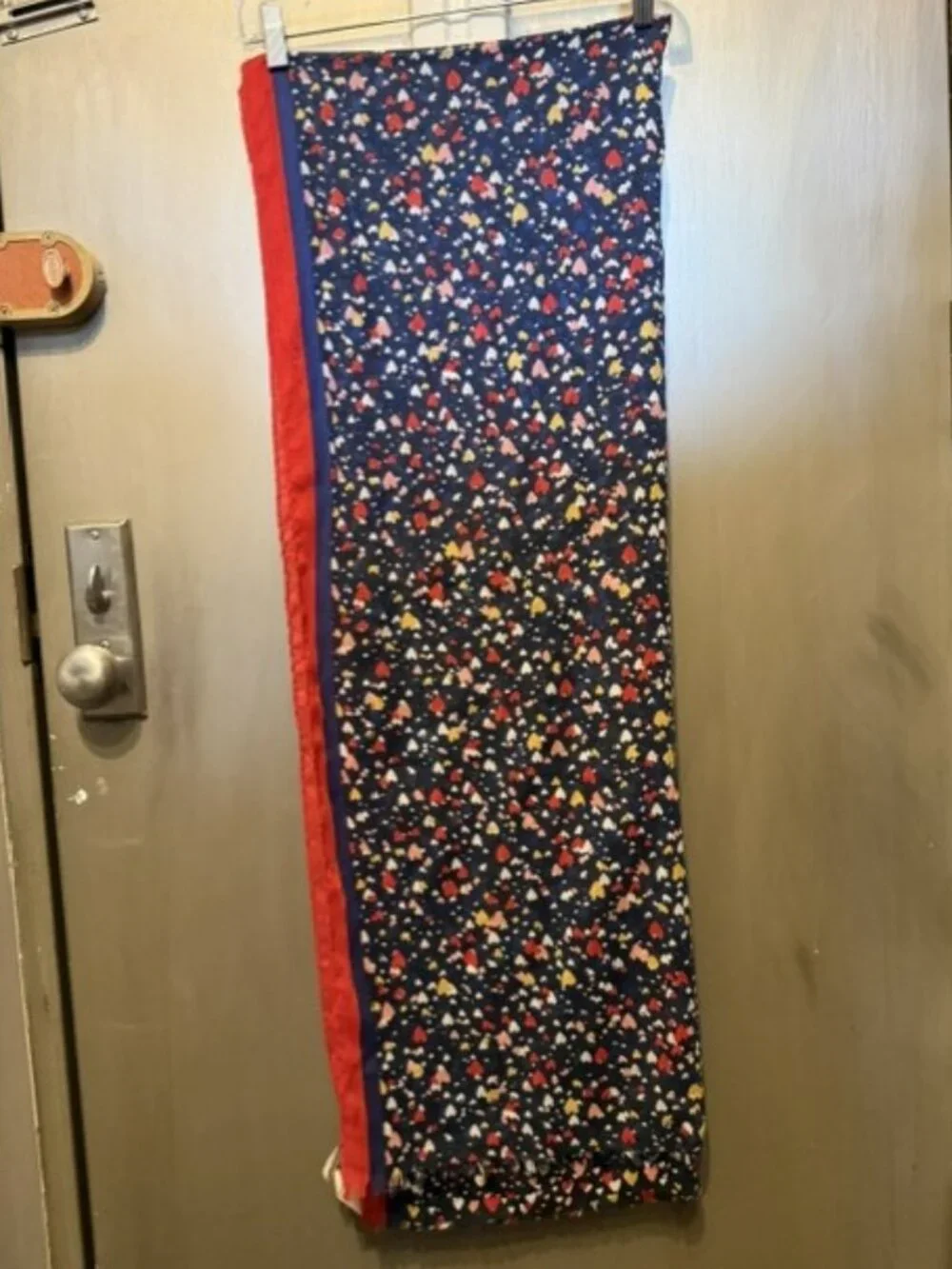 Retro Heart Print oblong Scarf